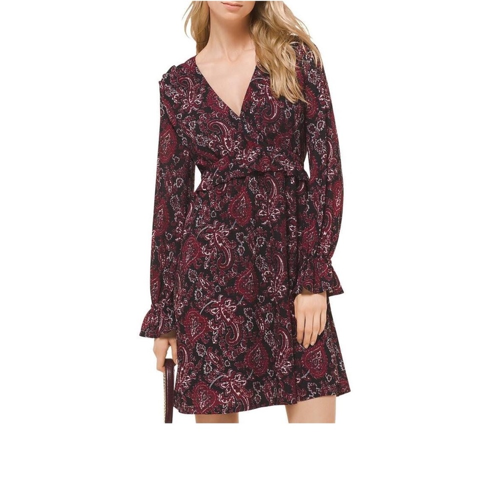 Michael Kors Ruffled Sleeve Mini Dress